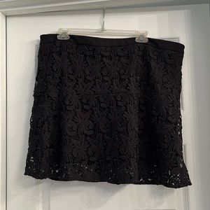 Black lace skirt